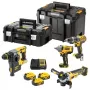 DEWALT DCK428P3T 18V XR 4-detaļu bezvadu instrumentu komplekts ar 3x 5.0Ah akumulatoriem, lādētāju un TSTAK kasti