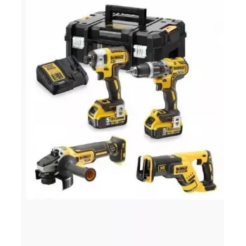 DEWALT DCK440P2T-QW 18V 4-Daļu Bezvadu Komplekts (2x5.0Ah, XR Li-Ion, Bezsuku)