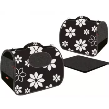 ZOLUX NOMAD FLOWER M mīkstais mājdzīvnieku pārvadāšanas soma suņiem un kaķiem, 43.5x25x28.5 cm, ziedu raksts