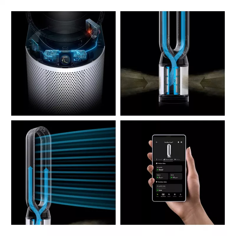 Dyson Purifier Cool PC1 Air Purifier and Cooling Fan Silver/White