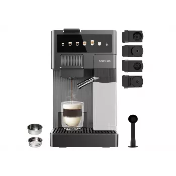 Cecotec FreeStyle Latte T Espresso Machine - 20 Bar Pump Pressure, Built-in Milk Frother, 1350 W, Grey
