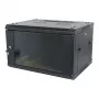 ALLNET 19 inch Wall-Mounted Enclosure 18U 1-Piece Depth 450mm Black SMA Series Flat Pack