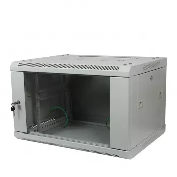 ALLNET 19-inch sienas skapis 18U 600mm gaiši pelēks izjaukts plakanpakā SMA sērija