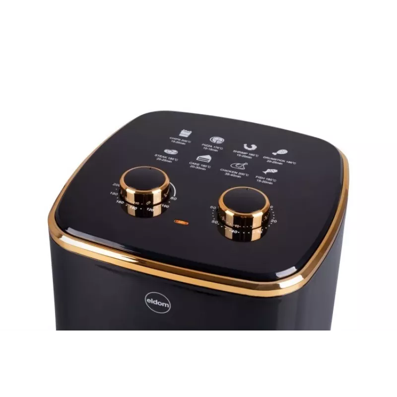 ELDOM FR45 FRITELO 1500 W Beztauku fritieris, Melns