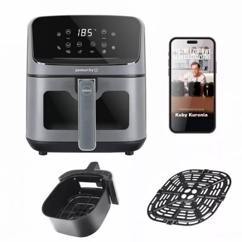 ELDOM FR45 FRITELO 1500 W Beztauku fritieris, Melns