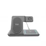 Gembird TA-WPC31S-01-BK 3-in-1 Salokāms Bezvadu Lādētājs Statīvs, 15W, Samsung Pulkstenis, Melns