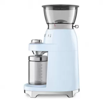 Smeg CGF03PBEU kafijas dzirnaviņas, 15 malšanas iestatījumi, 240g pupiņu tilpne, 150W, pasteļzila
