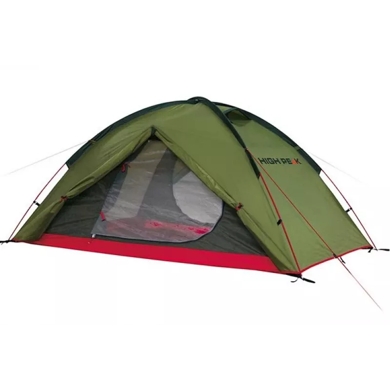 High Peak Woodpecker 3 Dome Tent 3 Person Green/Red