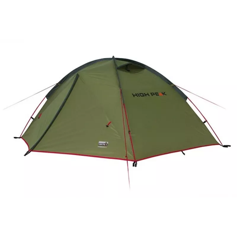 High Peak Woodpecker 3 Dome Tent 3 Person Green/Red