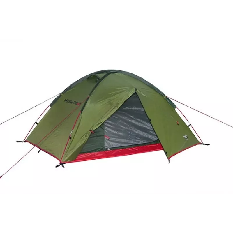 High Peak Woodpecker 3 Dome Tent 3 Person Green/Red