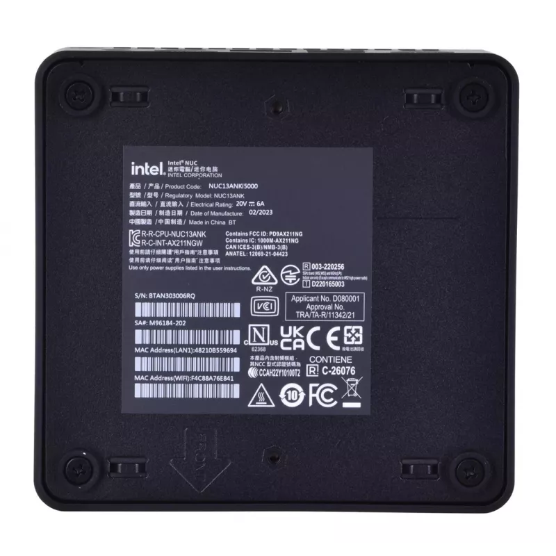 Actina 5901443205395 PC Intel Core i3-8100 8GB DDR4 1TB HDD Windows 10 Pro Mini Tower Black