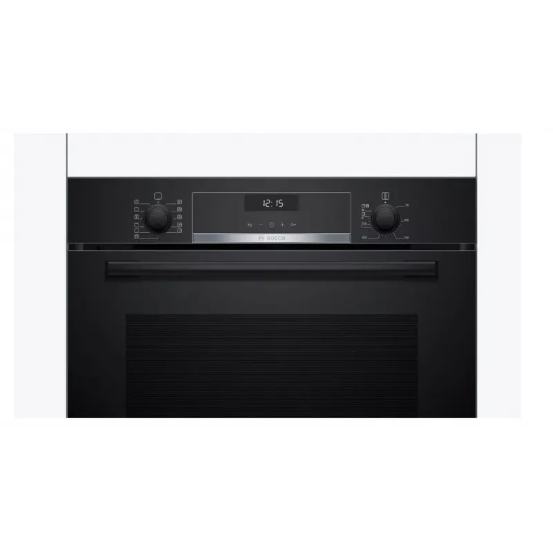 Bosch Serie 6 HBG557EB3 Iebūvējamā cepeškrāsns ar pirolītisko pašattīrīšanos, 71L, Melna