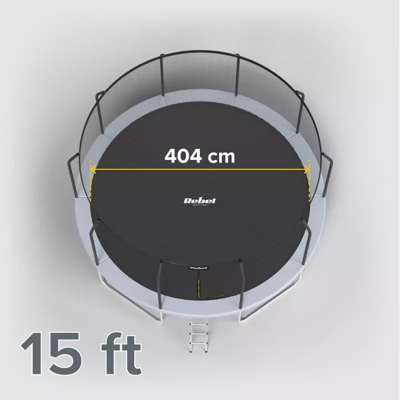 REBEL Active Trampoline PRO 15ft/457cm - Black/Blue