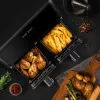 ELDOM FR210 DualCrisp Divu Grozu Fritieris, 2200 W, 8 L Tilpums, LED Displejs, Melns