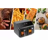 ELDOM FR210 DualCrisp Divu Grozu Fritieris, 2200 W, 8 L Tilpums, LED Displejs, Melns