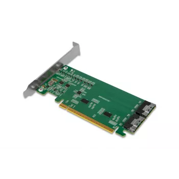 ICY DOCK EXLink MB308A PCIe 4.0 x16 NVMe Adapter Card ar 2 x SlimSAS 8i (SFF-8654) savienotājiem un redriver