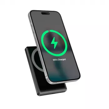 Gembird PB10-WPC15M-LCD-01 Magnetic Wireless Power Bank with LCD, 15W, 10000 mAh, Black