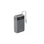 Gembird PB20-PD65-LCD-01 ātrās uzlādes jaudas banka ar integrētiem kabeļiem, 65W, 20000 mAh, melna