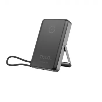 Gembird PB10-WPC15MS-01 Magnetic Wireless Powerbank with Integrated Stand, 15W, 10000 mAh, Black