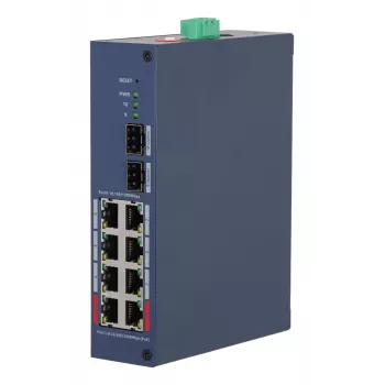 DAHUA CHS4210-8GT-110 Managed L2 Switch, 8x Gigabit PoE+ Porti, 110W PoE Budžets