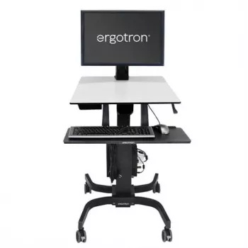 Ergotron WorkFit-C Single HD Sit-Stand Workstation - Mobilais ratiņš - Melns, Pelēks - 12,7 kg - 76,2 cm (30 inch) - VESA 75x75, 100x100, 200x100, 200x200 - 360°