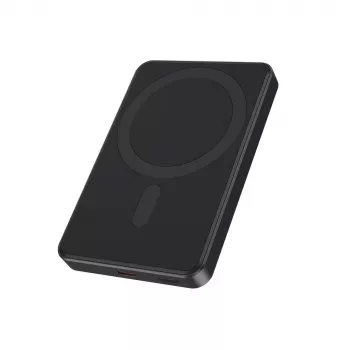 Gembird PB05-WPC15M-01 Magnetic Wireless Power Bank 15W, 5000mAh, Melns