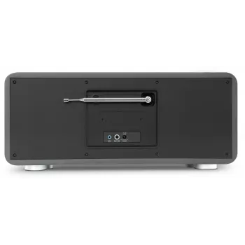 TechniSat DIGITRADIO 602 DAB+/FM/Internet Radio ar Bluetooth, CD atskaņotāju un Qi bezvadu uzlādi – Antracīts/Sudrabs