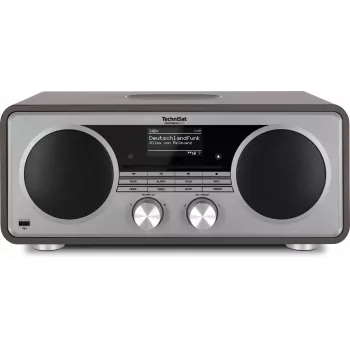 TechniSat DIGITRADIO 602 DAB+/FM/Internet Radio ar Bluetooth, CD atskaņotāju un Qi bezvadu uzlādi – Antracīts/Sudrabs