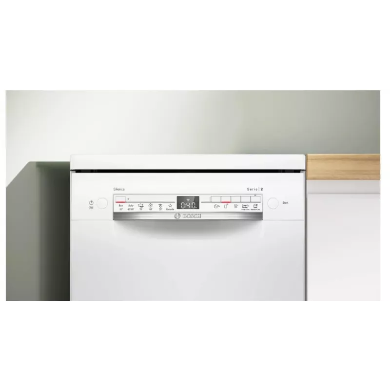 Bosch Serie 2 SPS2HKW55E Brīvi stāvoša šaurā trauku mazgājamā mašīna, 10 trauku komplekti, Balta