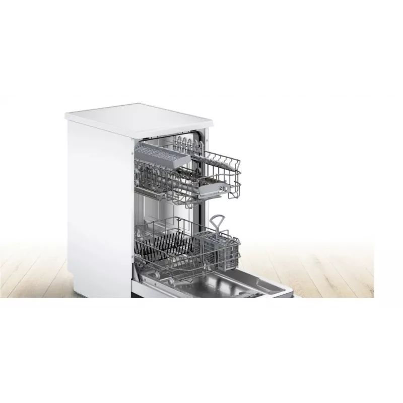 Bosch Serie 2 SPS2HKW55E Brīvi stāvoša šaurā trauku mazgājamā mašīna, 10 trauku komplekti, Balta
