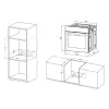 MPM-63-BO-30 Iebūvējamā elektriskā cepeškrāsns melna, 67L, 9 funkcijas, A energoklase