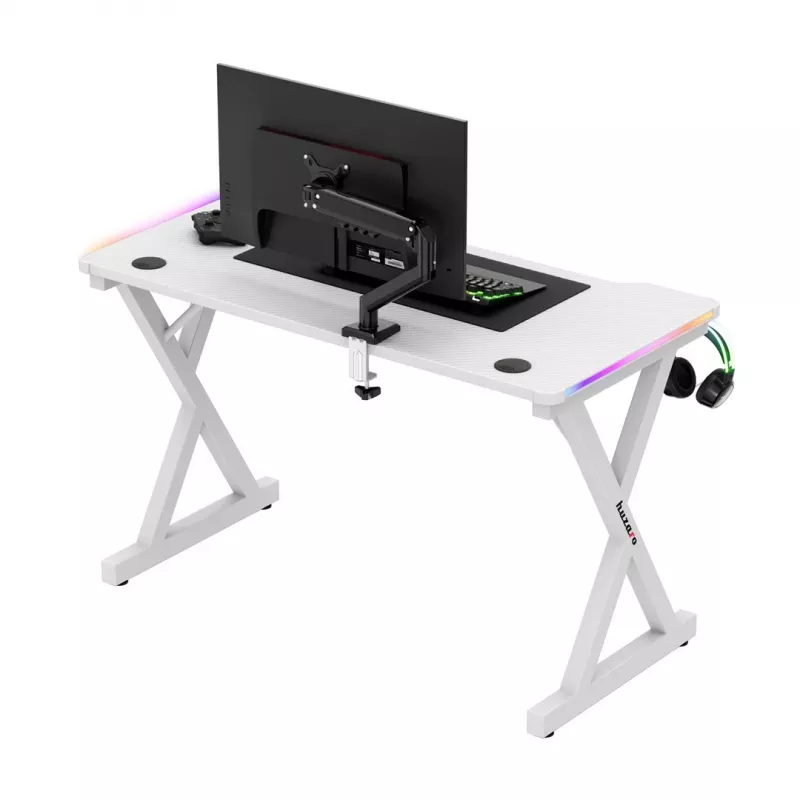 HUZARO HERO 2.3 RGB WHITE Gaming Desk