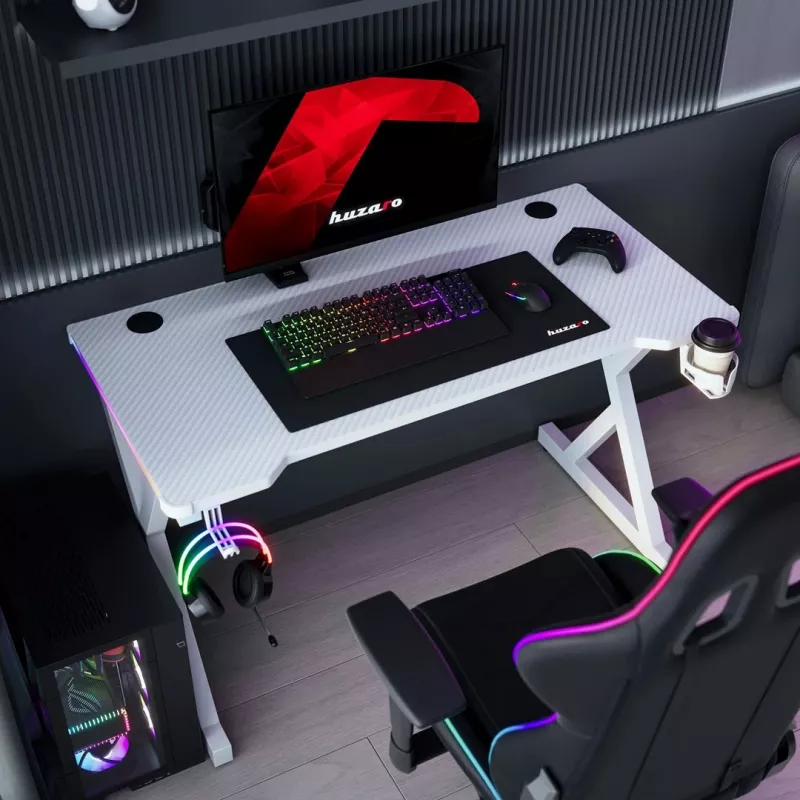 HUZARO HERO 2.3 RGB WHITE Gaming Desk