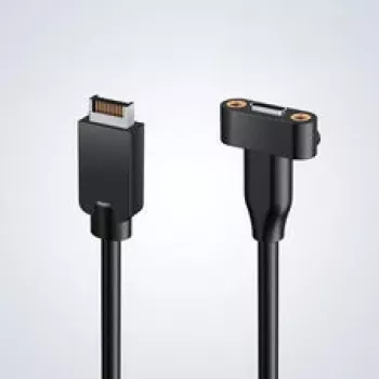 GRAUGEAR G-ETC-20G-B ātrgaitas USB-C porta komplekts ar PCI slota stiprinājumu, 0,5m, melns