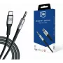 3MK AUX USB-C to 3.5mm Jack Audio Cable (12 cm) - Grey
