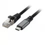 Synergy 21 USB 3.2 Type-C to RJ45 Gigabit Ethernet Adapter Cable 2,0m Black Textile