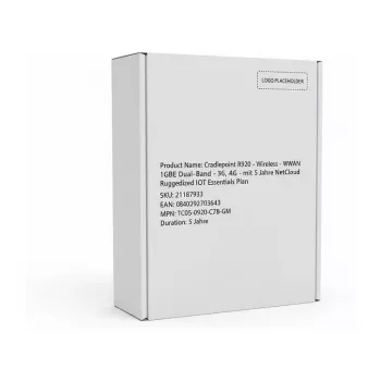 Cradlepoint R920 - bezvadu maršrutētājs - WWAN 1GbE Dual-Band - 3G, 4G - ar 5 gadu NetCloud Ruggedized IoT Essentials plānu