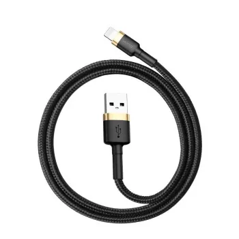 Baseus Cafule Lightning to USB-A kabelis 1m Melns/Zelts