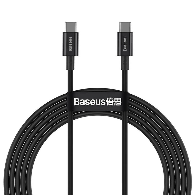 Baseus Superior USB-C to USB-C Cable 1m Black 100W Fast Charging & Data Sync