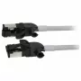 Synergy21 Patch Cable RJ45, CAT6A 500MHz, 1,0m, Grey, S/FTP, Slimline Round d=4,5mm, TPE/LSZH (Superflex), AWG28, with CAT7 Raw Connector, Rotatable Plug