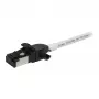 Synergy21 Patch Cable RJ45, CAT6A 500MHz, 0,5m, White, S/FTP, Slimline Round d=4,5mm, TPE/LSZH (Superflex), AWG28, with CAT7 Raw Connector, Rotatable Connector