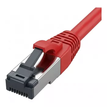 Synergy21 Patch Cable RJ45, CAT8.1 2000MHz, 0.15m, Red, S-STP (S/FTP), TPE/LSZH (SuperFlex), AWG26