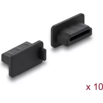 Delock putekļu aizsargs HDMI-A ligzdai 10 gab. silikona melns (87465)