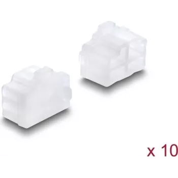 Delock putekļu aizsargi RJ45 ligzdām 10 gab. silikona caurspīdīgi (87493)