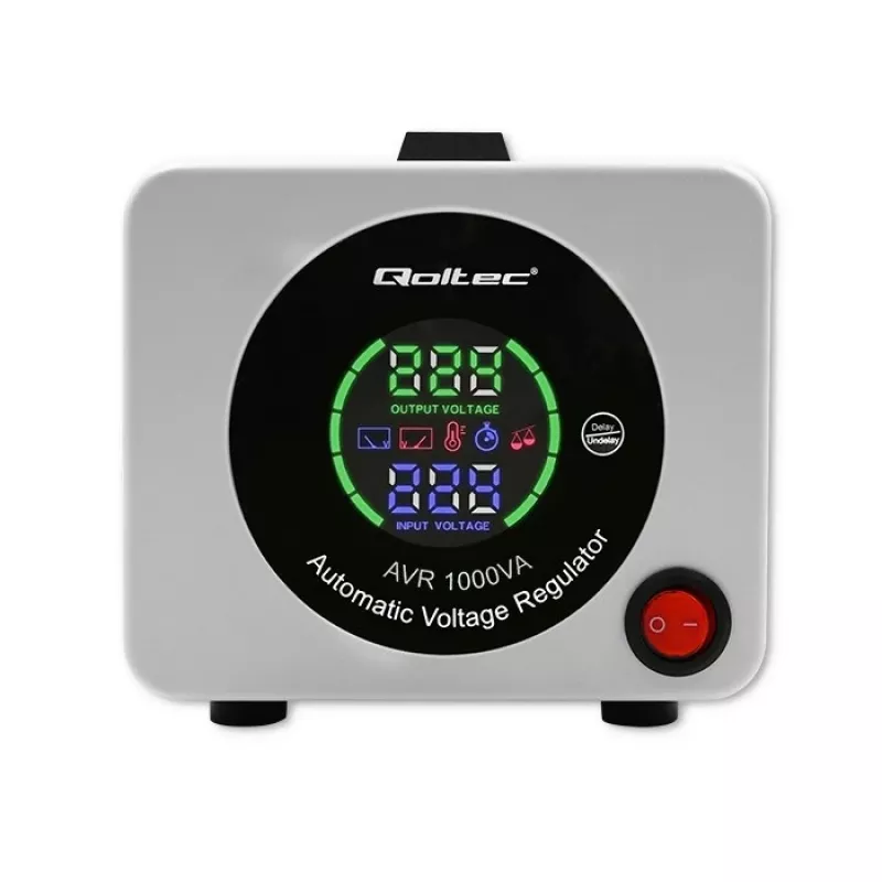 Qoltec 50723 Automātiskais sprieguma stabilizators AVR 1000VA