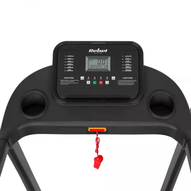 REBEL ACTIVE RBA-1001 Salokāms elektriskais skrejceļš ar LCD displeju, 12 programmām, 12 km/h, sudraba/melns