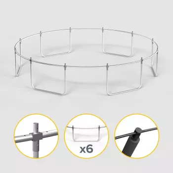 REBEL Active Trampoline PRO 14ft/427 cm ar drošības tīklu un kāpnēm