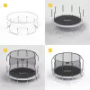 REBEL Active Trampoline PRO 14ft/427 cm ar drošības tīklu un kāpnēm