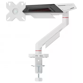 Equip galda stiprinājums 17-40 inch ekrāniem, 360° rotācija, 12 kg, melns/balts