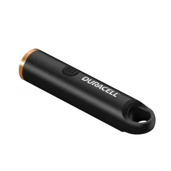 Duracell DK100R Atslēgu Piekariņa Lukturis 100 Lūmeni, Uzlādējams, Melns